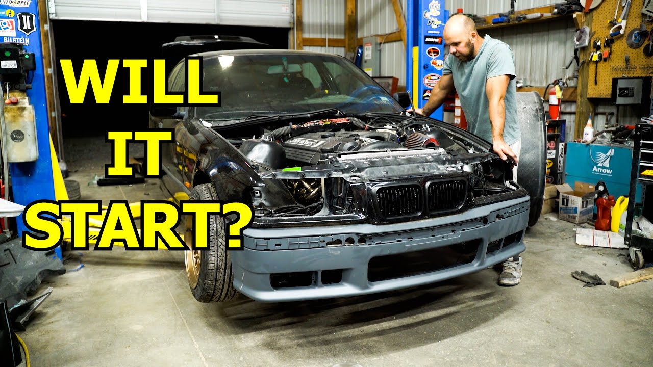 E36 DRIFT BUILD | M52B30 INSTALL + FIRST START | PART 4