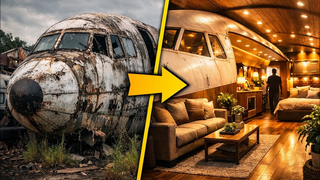 You won’t believe what this abandoned plane turns into 👀”