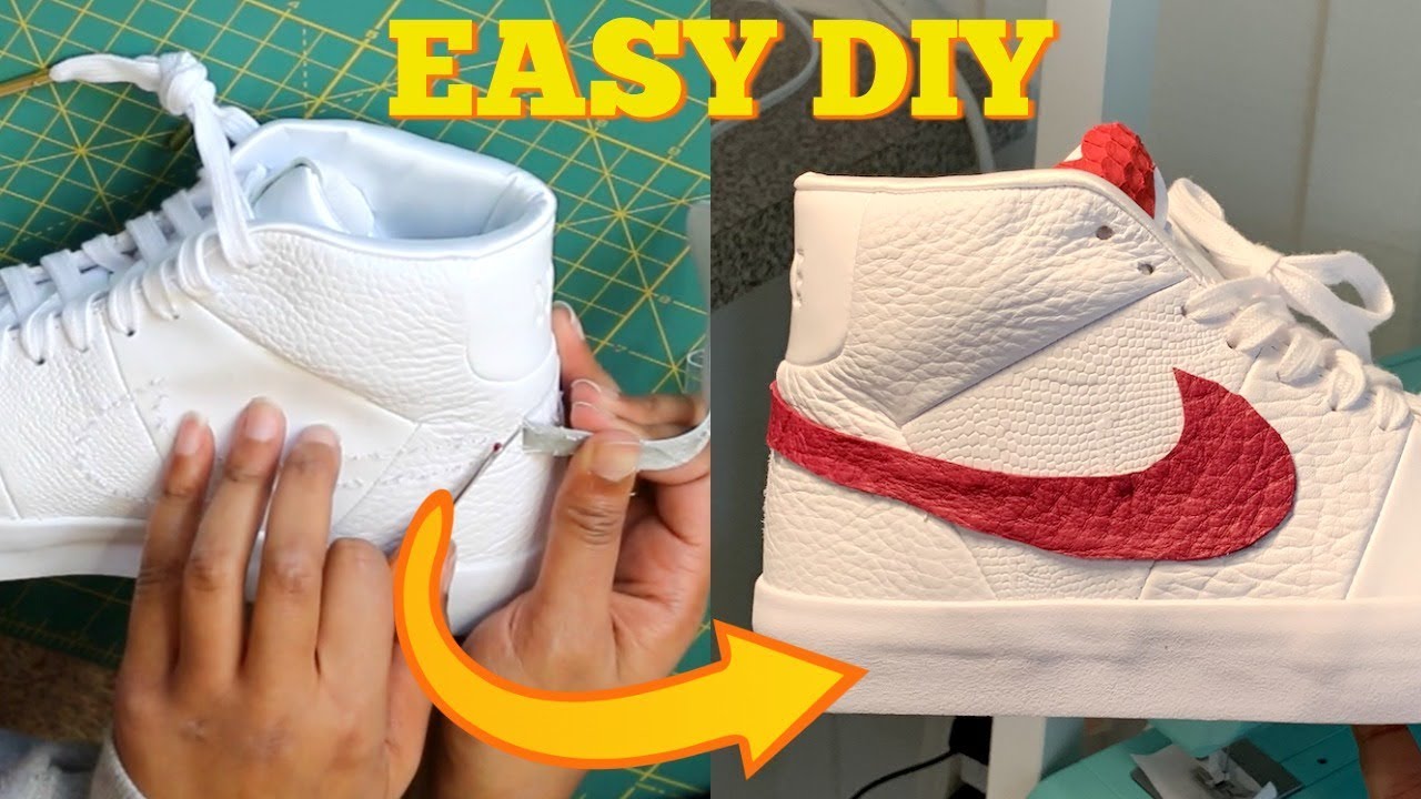 DIY: HOW TO REMOVE AND REPLACE NIKE SWOOSH *NO SEW*