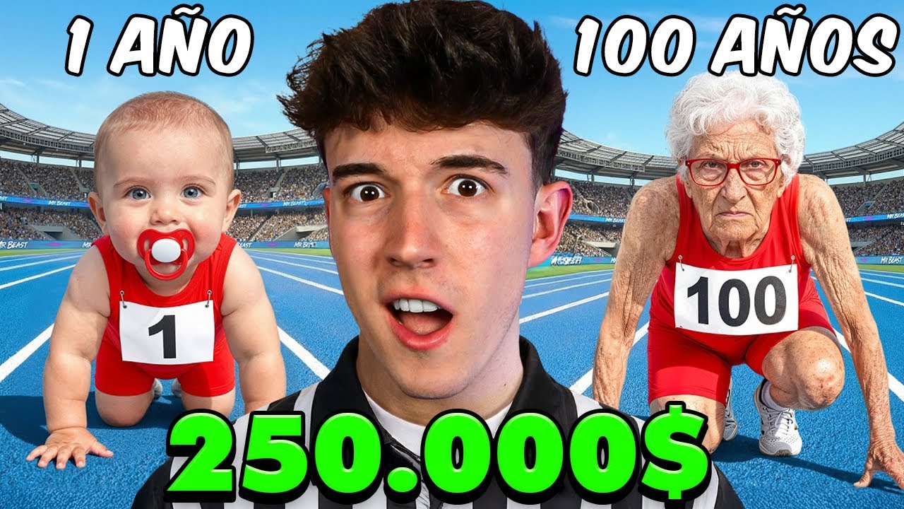 PERSONAS de 1 a 100 AÑOS COMPITEN PARA GANAR 250.000$ | REACCION a MRBEAST