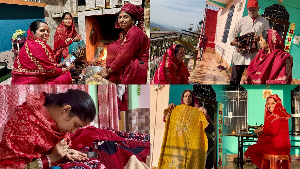 शादी में जाने की तैयारियाँ शुरू हो गई 💃#twins #himachal #village 