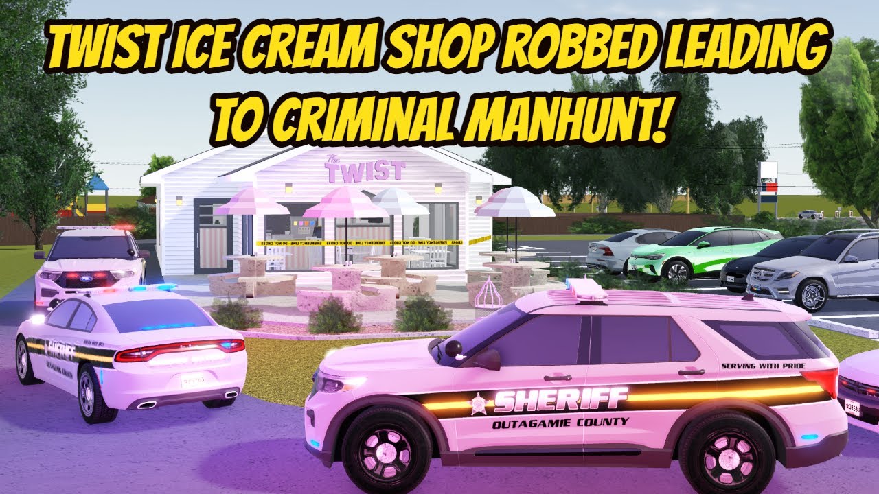 Гринвилл, Висконсин Roblox l Criminal Manhunt CHASE Ice Cream Shop robbed обновление ролевая игра