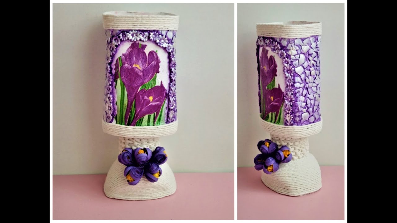TUTORIAL vaza cu sfoara servetel si coji de oua - TUTORIAL vase with napkin string and eggshells