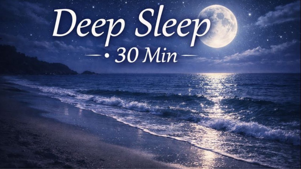 Deep Sleep in 30 Minutes | Female Voice | Calming Beach Night Story