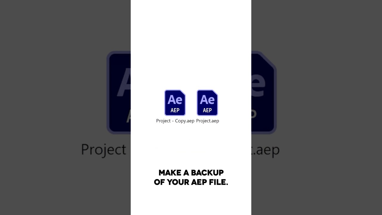 After Effects File Open Crash &ndash; The Bad Asset Trick #shorts