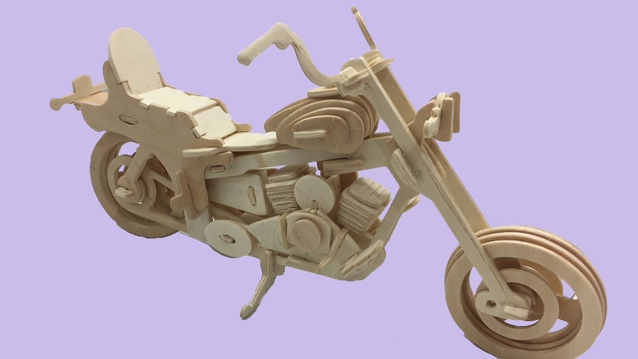 Sea-Land DIY 3D Woodcraft Construction Kit MOTORCYCLE HD I #2