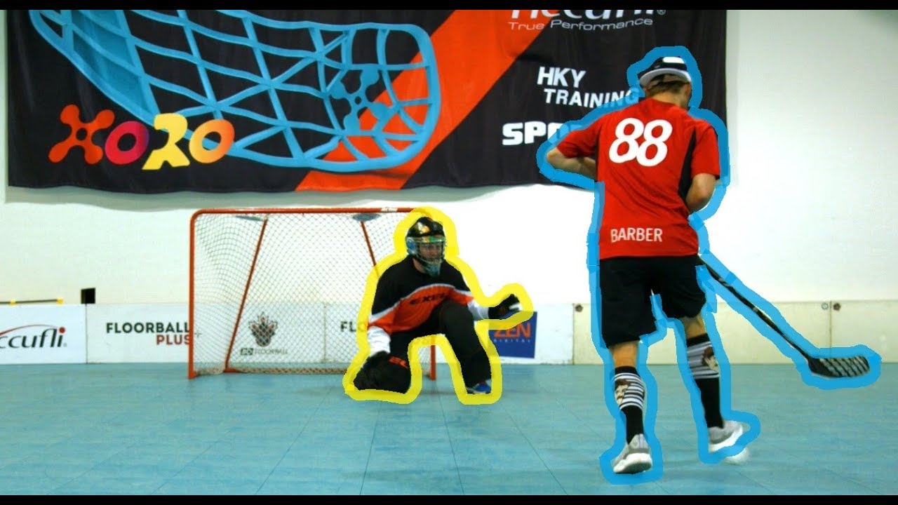 PAVEL BARBER VS. HENRIQUE LUNGFIST.  | FLOORBALL SHOOTOUT CHALLENGE!