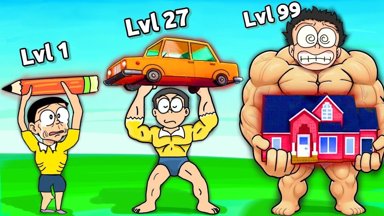 Nobita Upgraded Max Level Power by Lifting Everything
