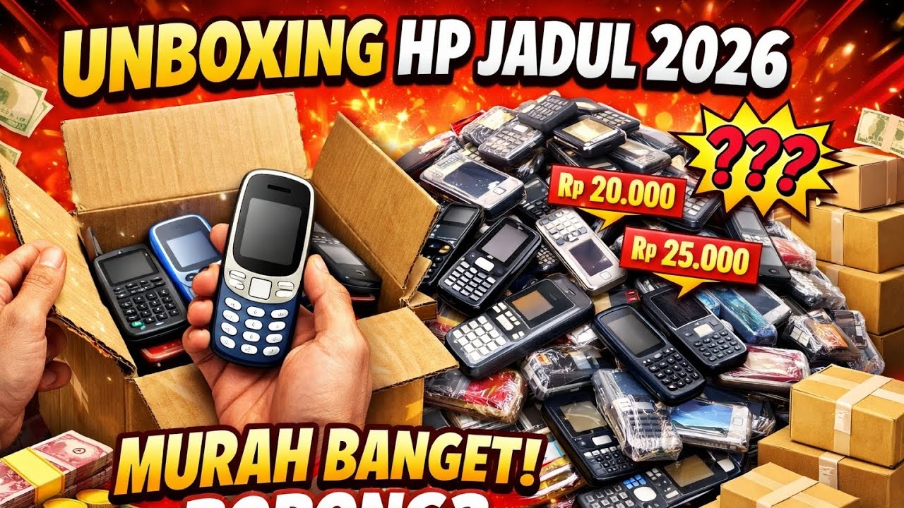 Unboxing Paket HP Jadul murah auto borong