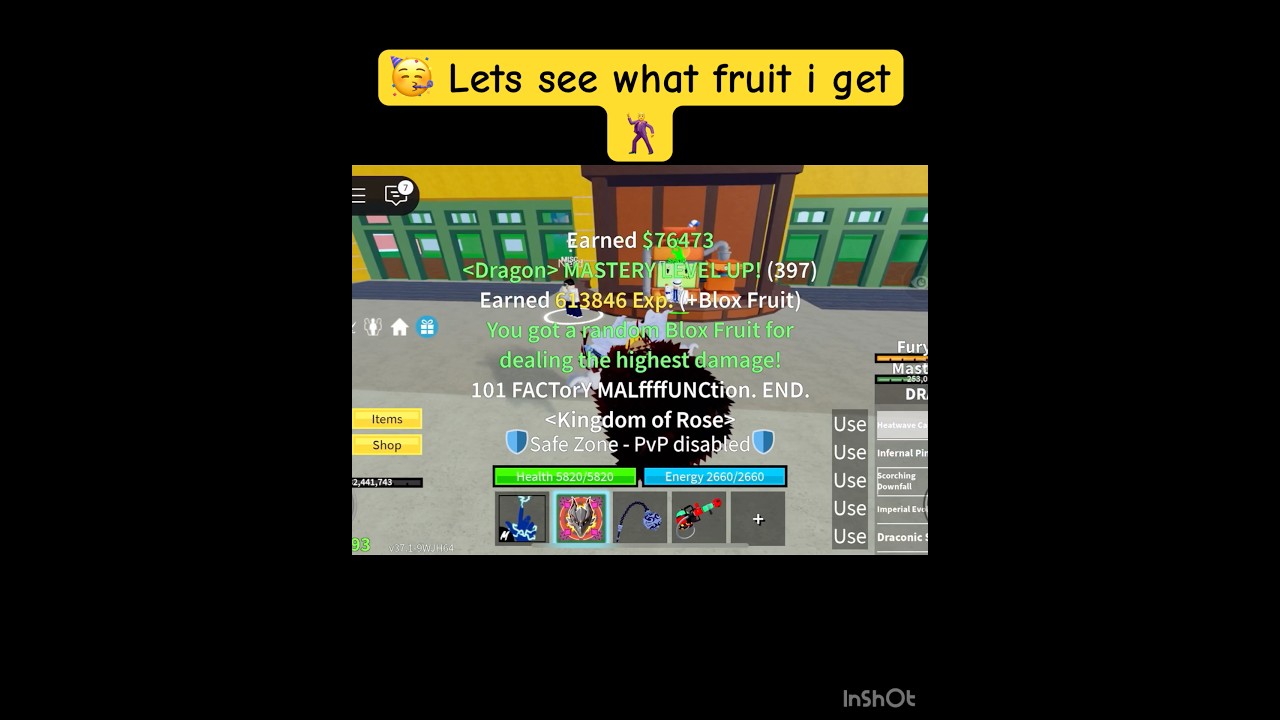 Wait to see which fruit i get in Factory Raid ☠️🔥 Blox Fruits | Roblox #bloxfruits #roblox #gaming