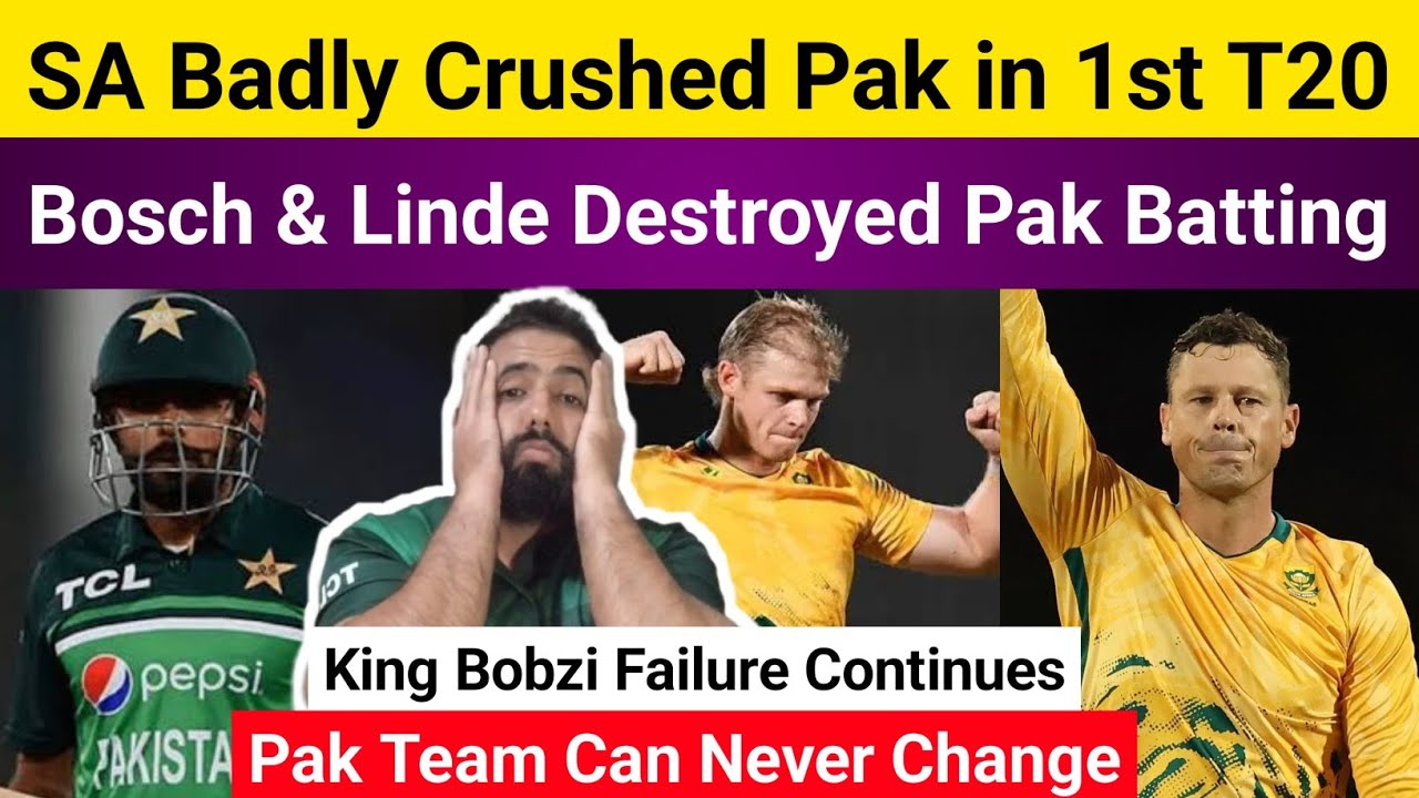 South Africa Badly Crushed Pakistan in 1st T20 Match.