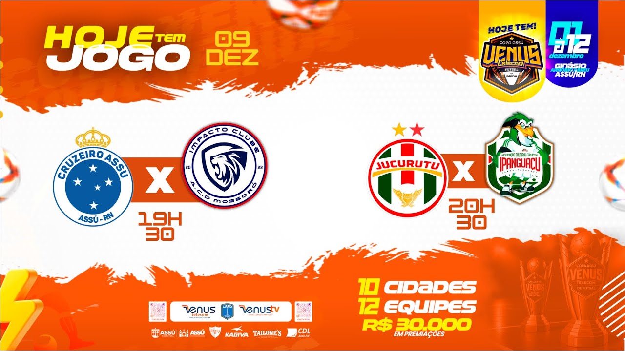 AO VIVO: COPA ASSÚ VENUS TELECOM DE FUTSAL | FASE DE GRUPOS 7ª RODADA