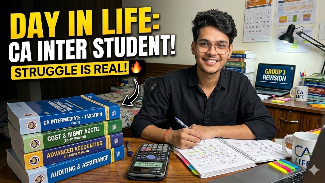 CA Inter May Attempt | Day In Life Of CA Student | Study Hard |🙏