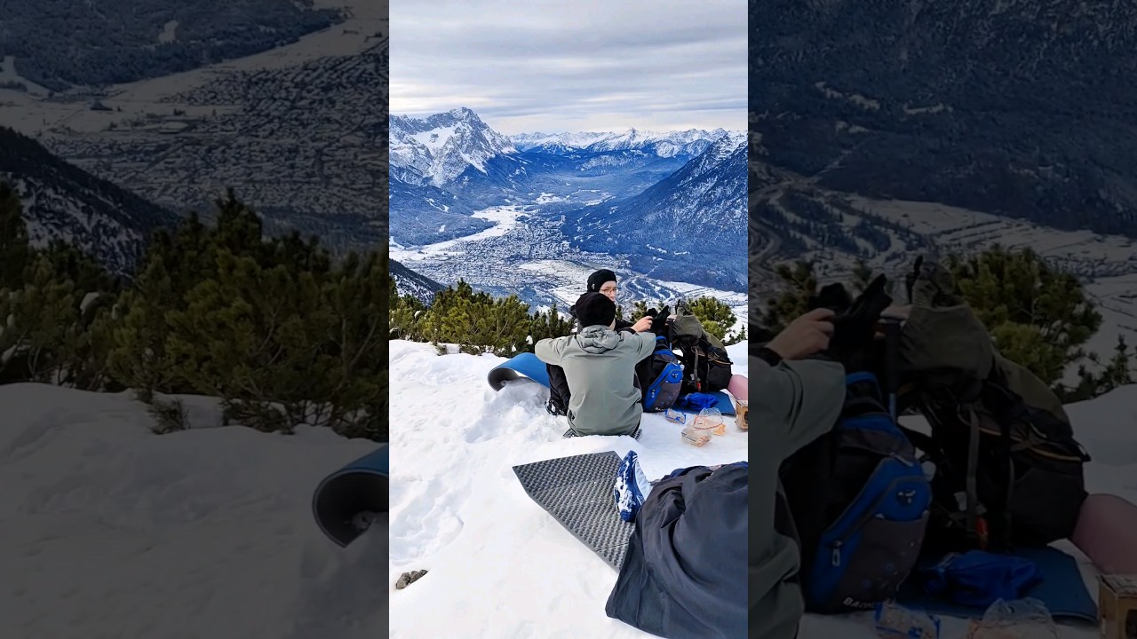 Зимнее восхождение на 1998 метров 🗻#hiking #travel #relaxing