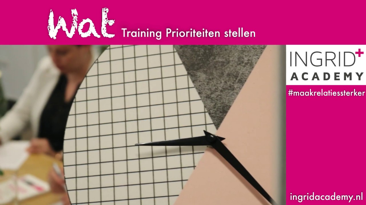 Training Prioriteiten stellen
