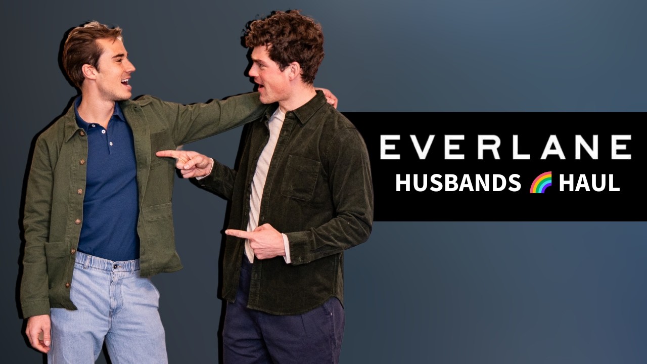 Husbands 👬 Everlane Men's Clothing Haul || Gay Fit Check Part 2 🌈