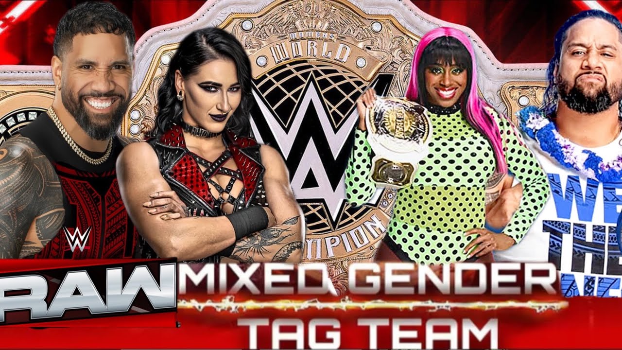 WWE 2K24 - Mixed Gender Tag Team Jimmy Uso & Naomi  VS Jey Uso & Rhea Ripley | Mixed Match