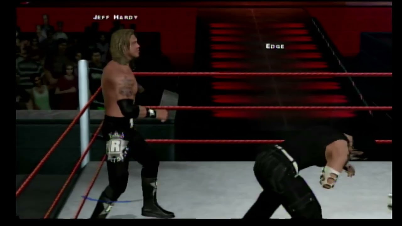 WWE Smackdown vs Raw 2010 - Wii Gameplay - Edge vs Jeff Hardy - Ladder Match