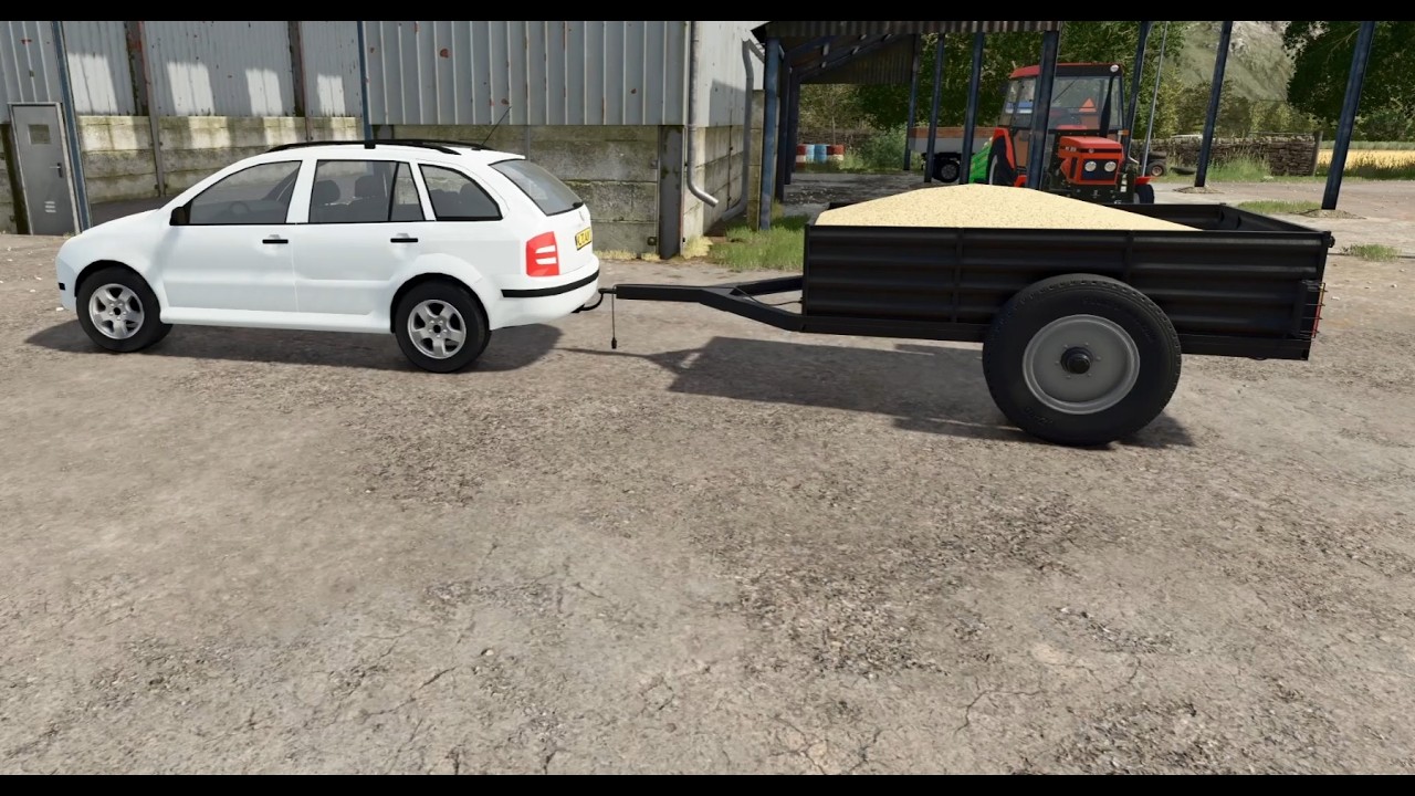 Škoda Fabia Combi ve hře Farming Simulator 25 - krmení koní