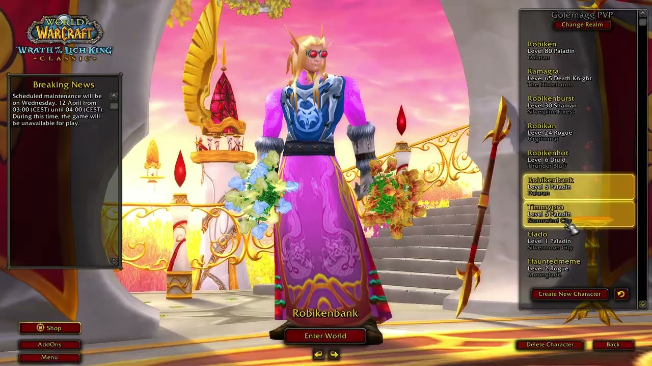 Thats how i got the Shake your Bunny-Maker achievement with my bank alt - WoW WotLK Classic