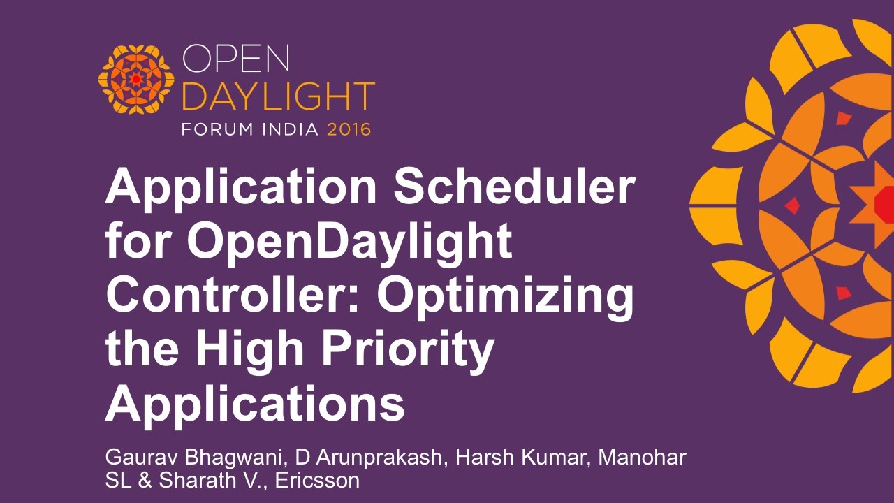 Application Scheduler for OpenDaylight Controller: Optimizing the High Priority Applications