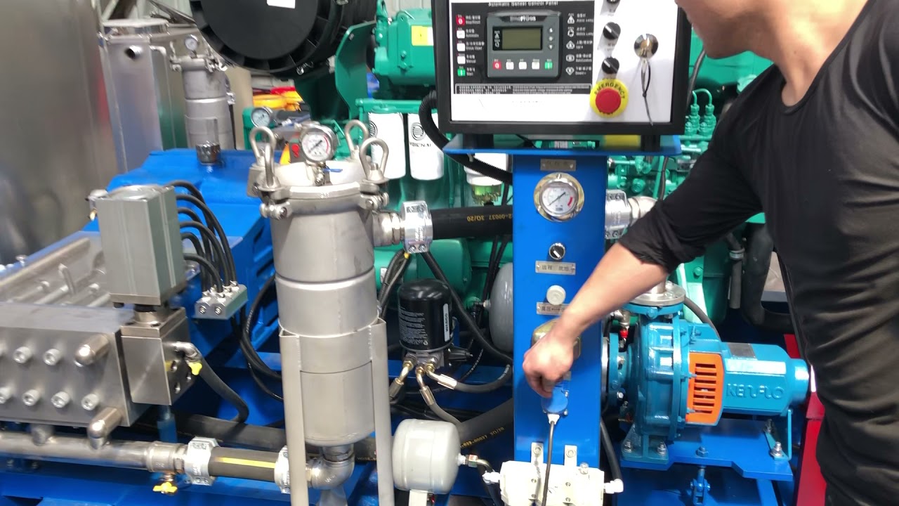 How to operate hydro jetting machine 1500bar/20000psi ?