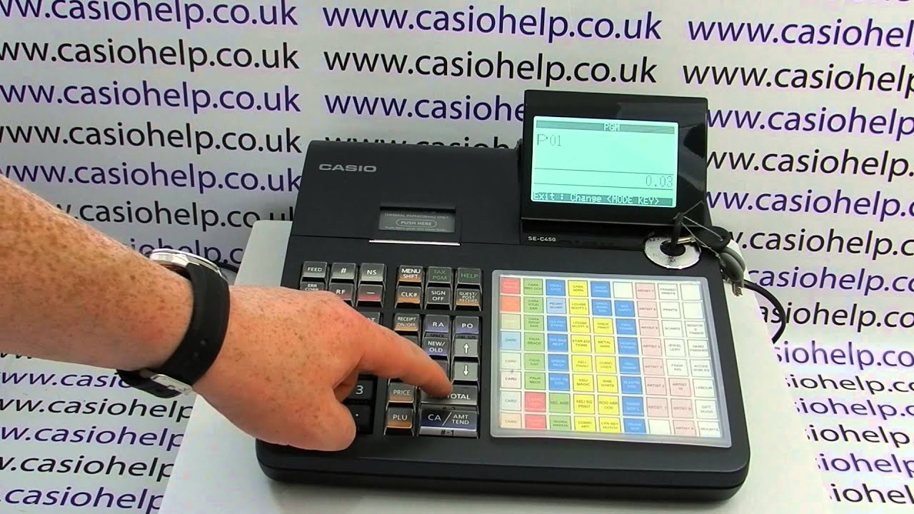 Casio SE-C450 Cash Register Programming Instructions How To Enable Copy Receipt