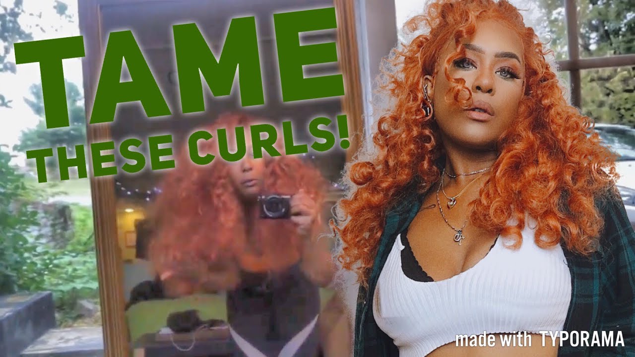 curling my synthetic orange wig from amazon