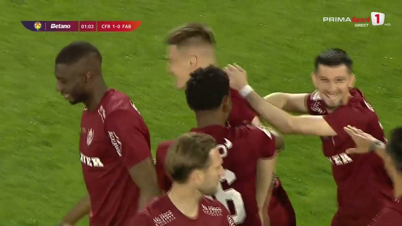 REZUMAT. CFR Cluj - Farul 4-1. Festival de goluri şi o calificare en-fanfare