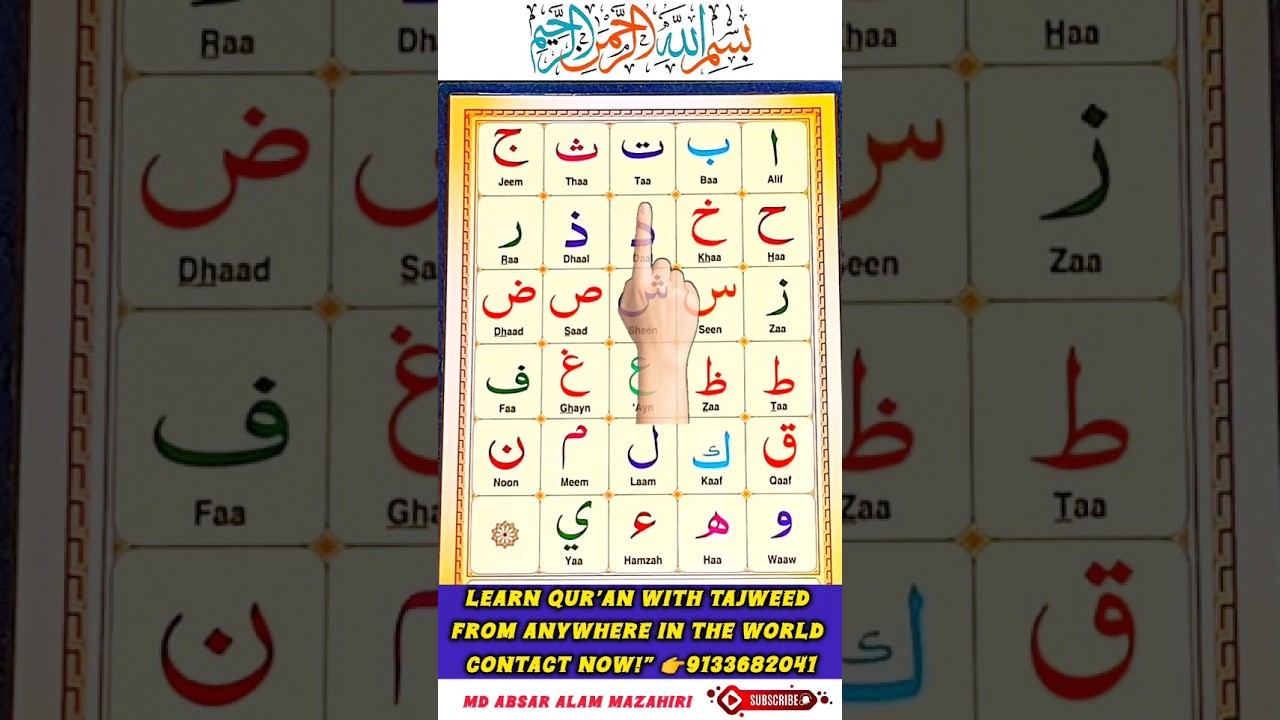 Alif Baa Taa : Noorani Qaida : Noorani Qaida Lesson 1: #shorts #nooraniqaida #shortvideo #viral