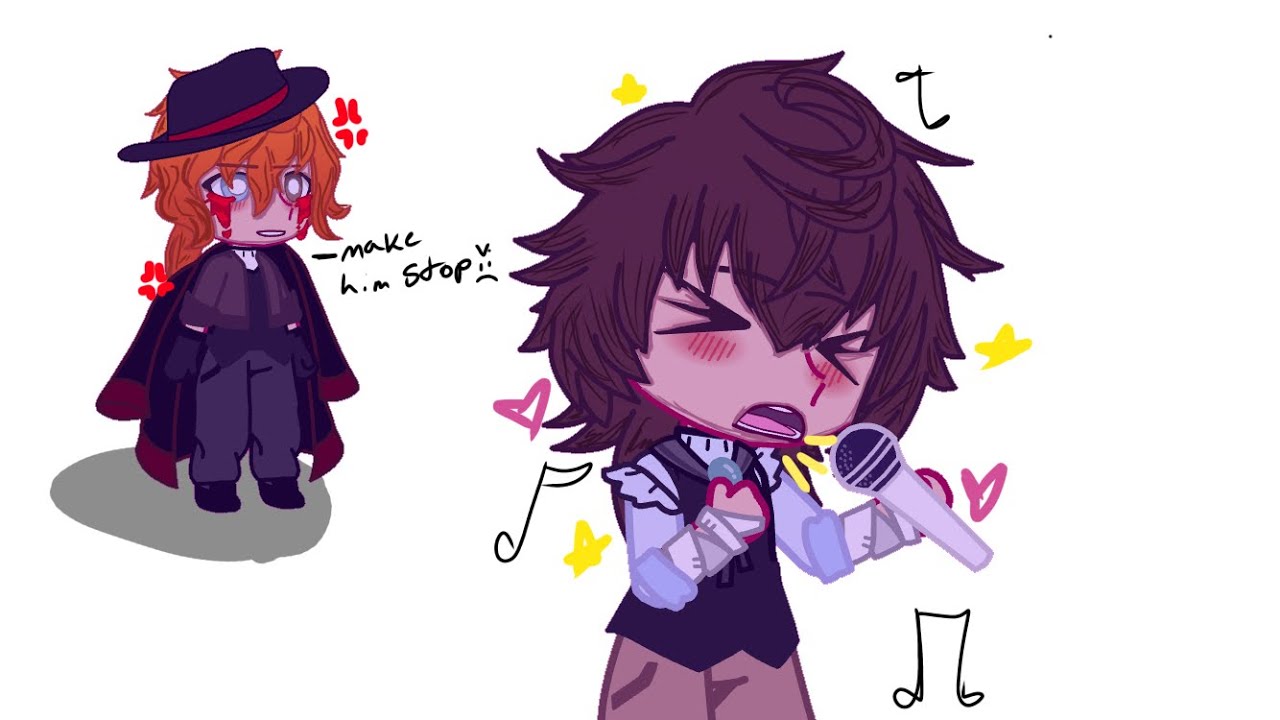 BSD react to Dazai as Random Artists!! ||Really bad and Cringy||