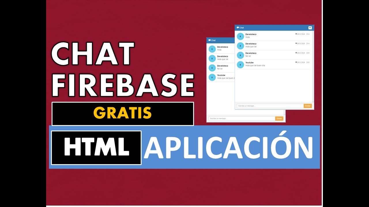 Chat simple con firebase, base de datos (fácil, sencillo y rápido)