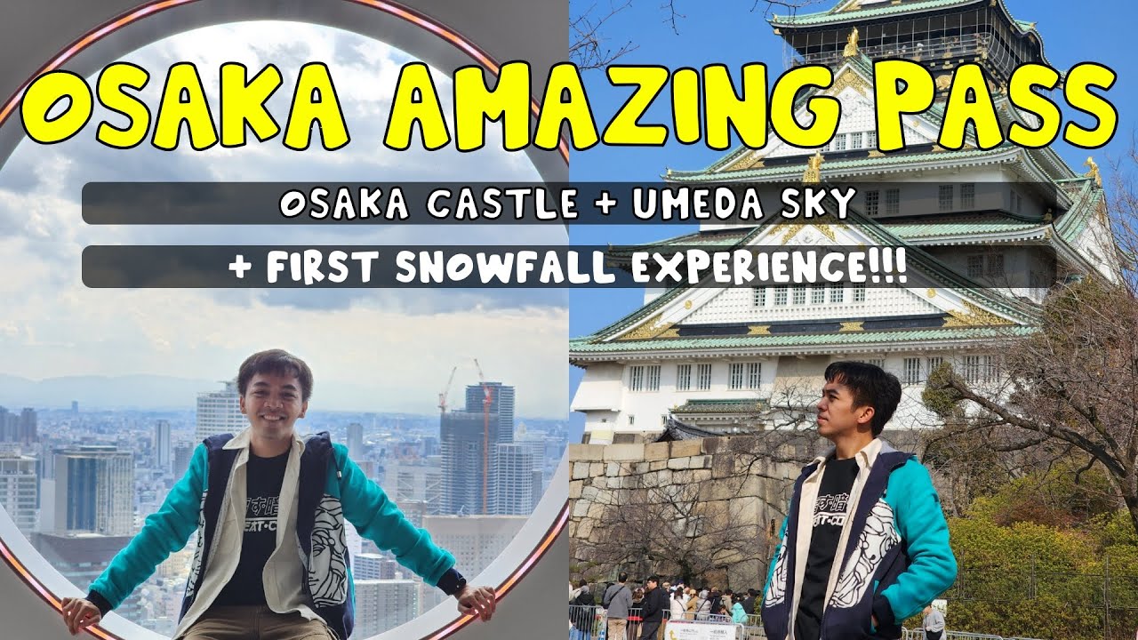 Day 3 in Osaka! Using Osaka Amazing Pass + FIRST SNOWFALL EXPERIENCE