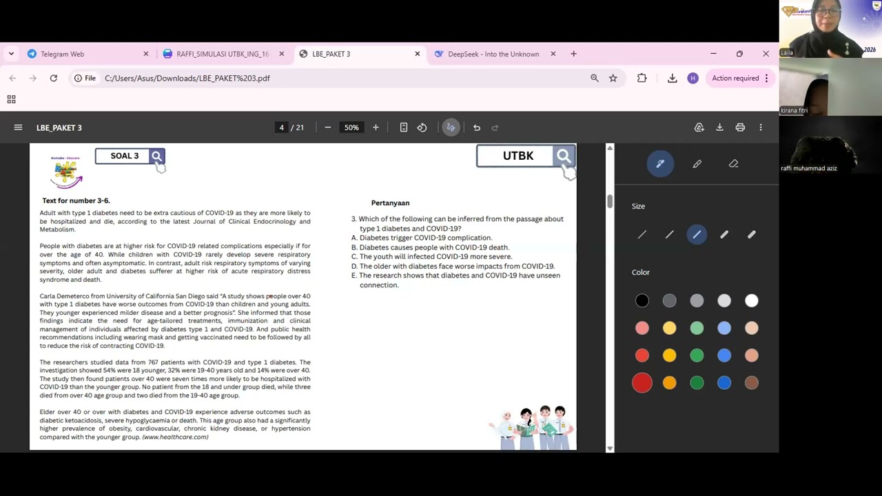 UTBK Literasi Bahasa Inggris - 6 Maret 2026