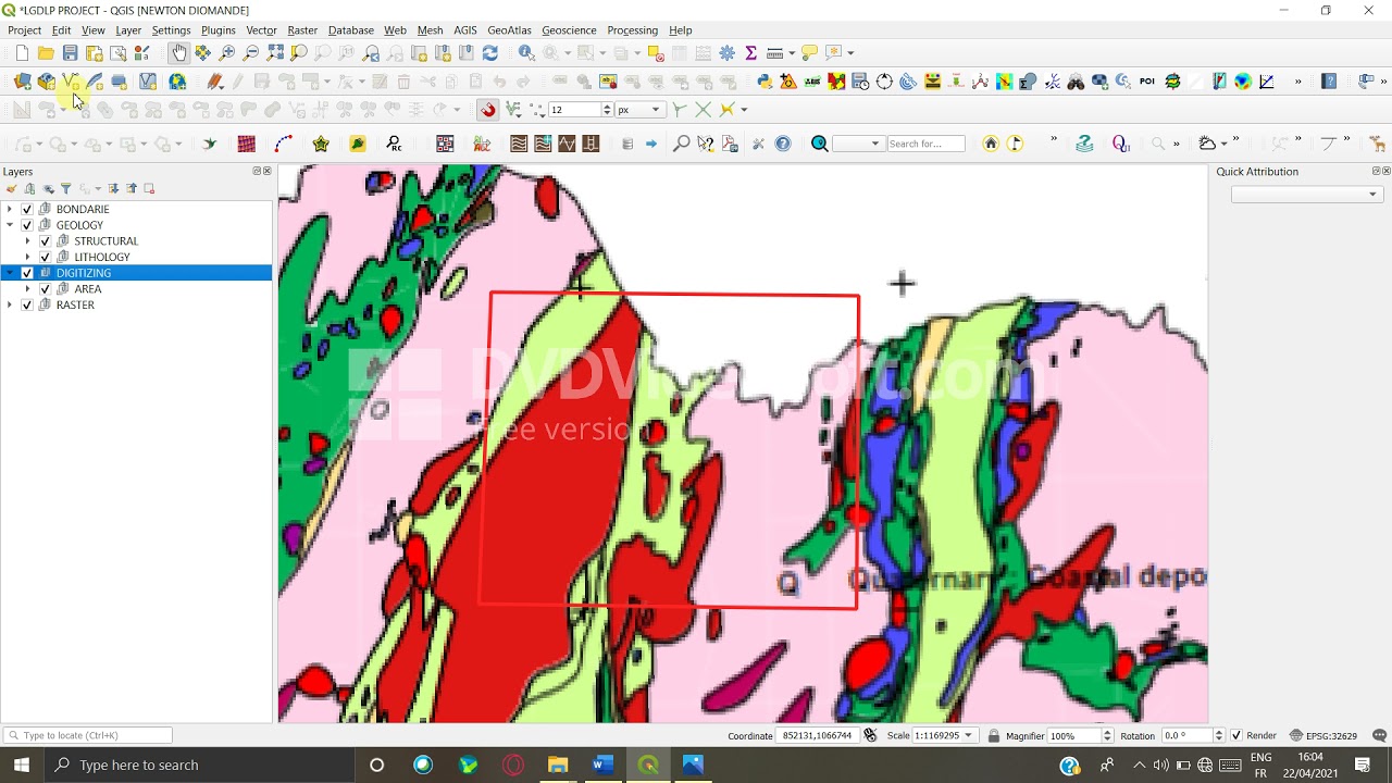 DIGITALISATION ET CATEGORISATION D'UNE CARTE SOUS QGIS