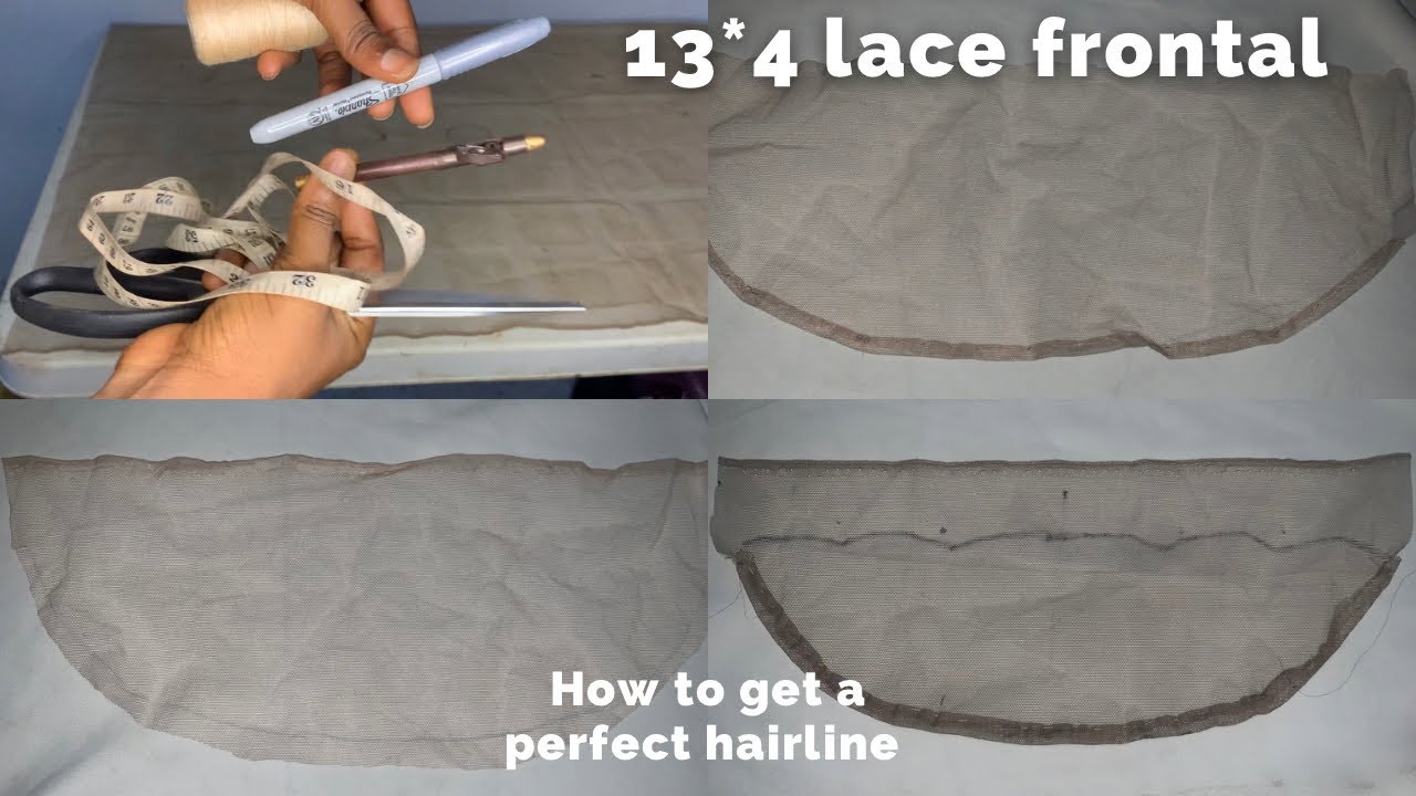 How to: DIY 13 by 4 lace frontal measurements | How to get a perfect hairline | beginners friendly |