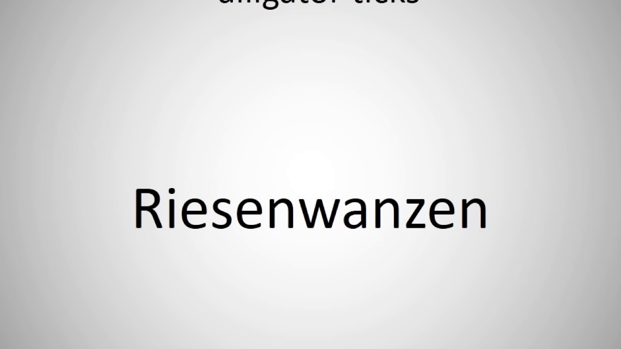 How to say alligator ticks in German?