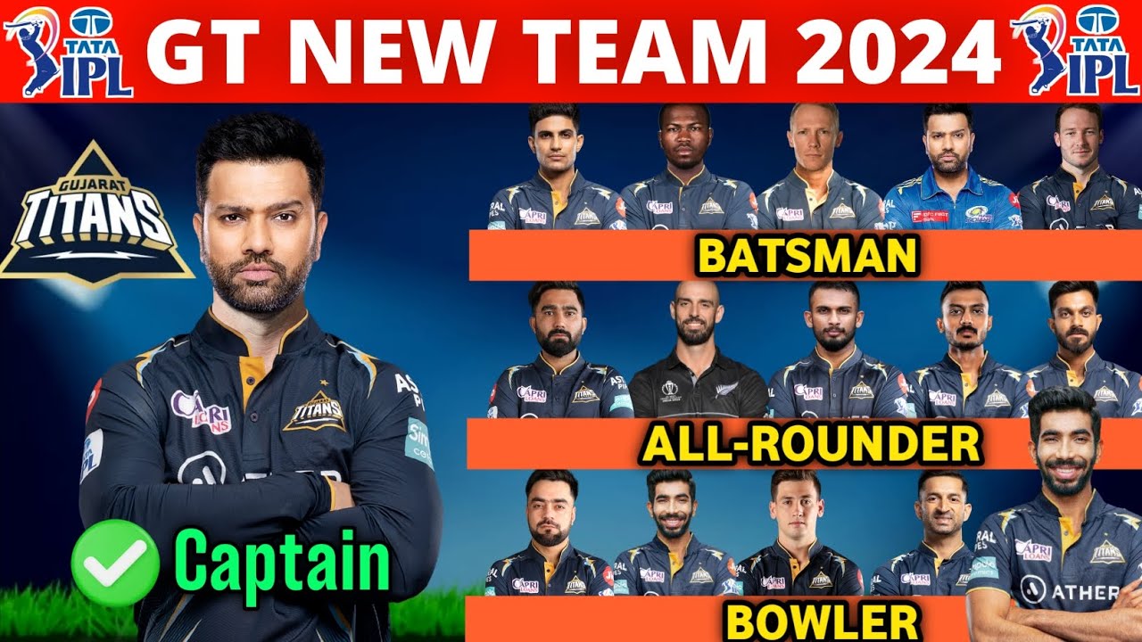 IPL 2024 - Gujarat Titans Team Full Squad | GT Team New Players List IPL 2024 | GT New Team 2024
