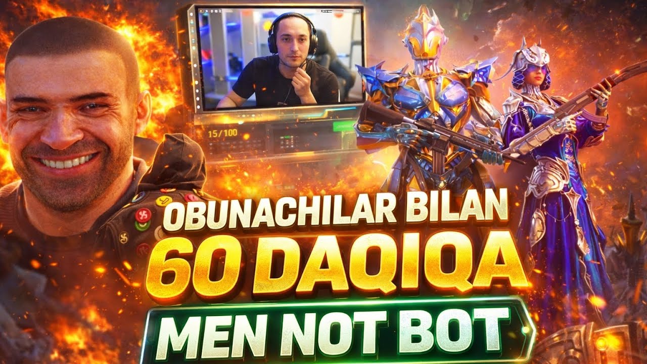 OBUNACHILAR BILAN 60 DAQIQA 😱🔥 | MEN NOT BOT | PUBG Mobile LIVE