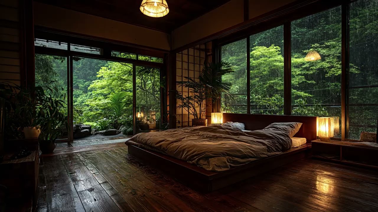 Night Rainstorm with Rolling Thunder for Stress Relief, Insomnia Help and Deep Relaxation