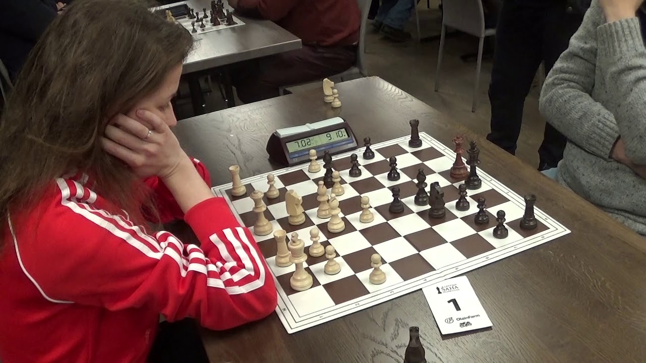 Anastasia Travkina - GM Normunds Miezis, Rapid chess, Sicilian defense