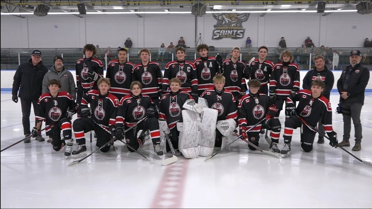 The U18 Select Brantford 99ers honour their graduating players