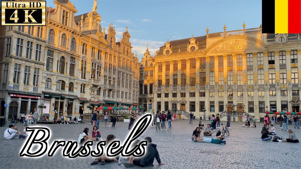 🇧🇪Brussels Summer Walk - Grand Place -【4K 60fps】