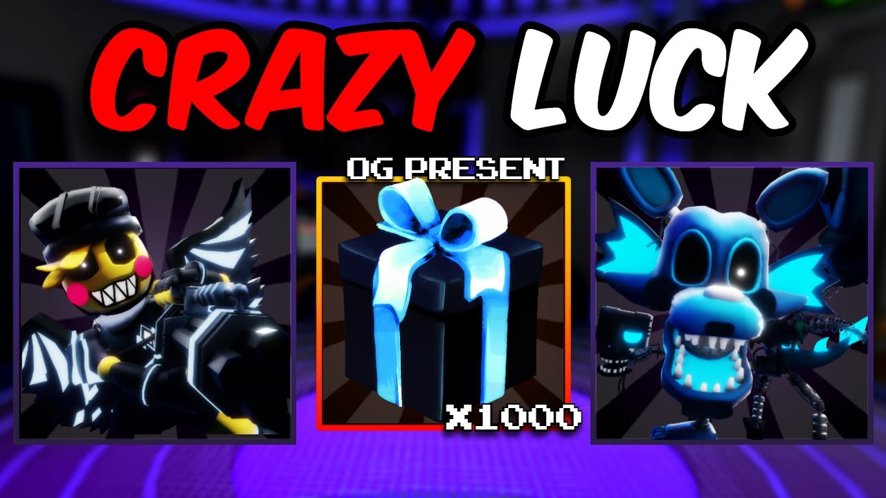 I OPENED 1000 OG PRESENTS AND GOT CRAZY LUCK... (Five Nights TD 2 )