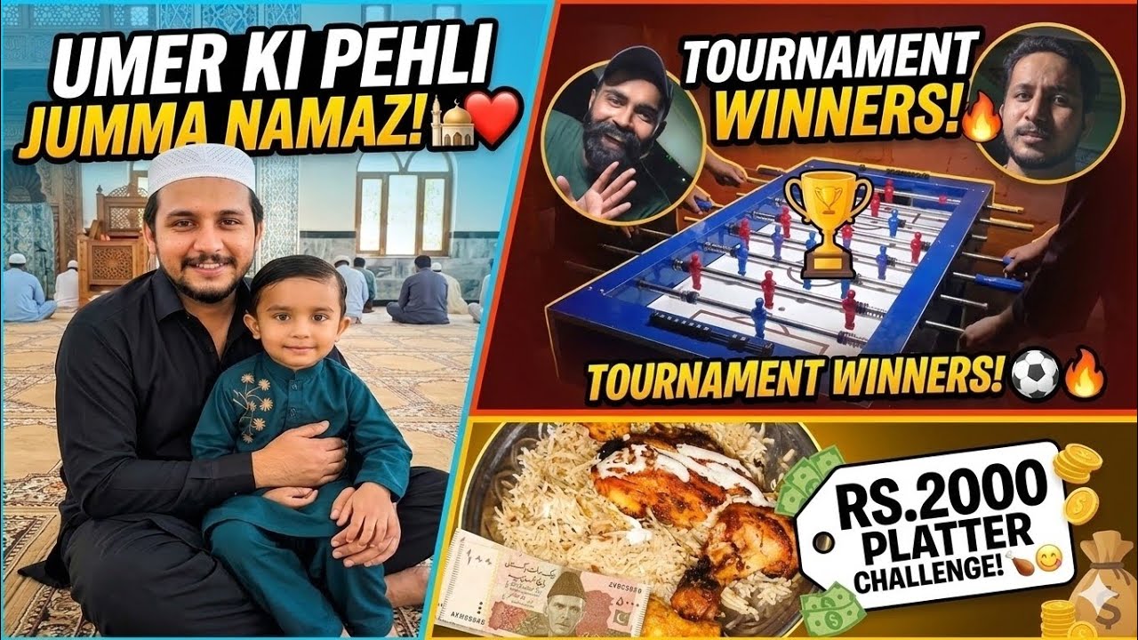 Umer ki Pehli jumme Namaz | Tournament match | 2000 ka platter 