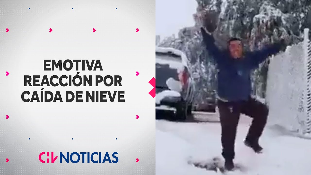 Hombre se viraliza por su EMOTIVA REACCIÓN tras la caída de nieve en Combarbalá - CHV Noticias