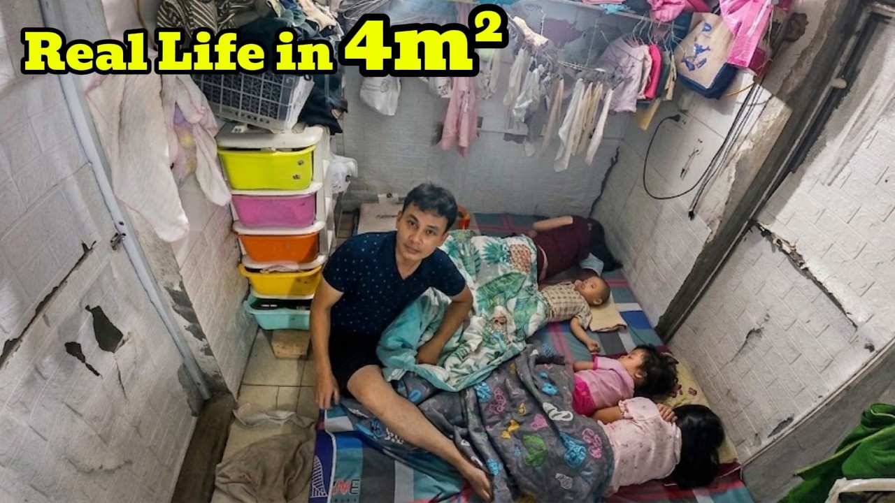 A tiny 4m&sup2; room for 5 people: Low-income life in Vietnam.  Job hunting today