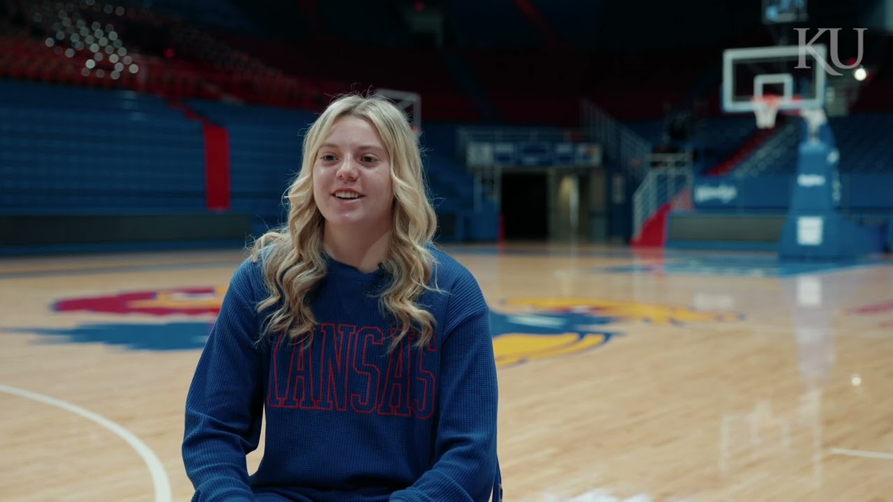 KU Engineering Student Ellie McCarville Sinks Half Court Shot on ESPN College Game Day (2/10/2024)