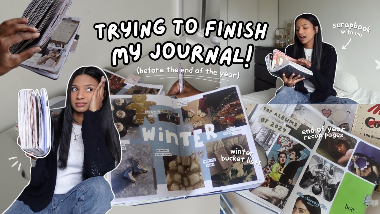 finish my journal with me! 📔⏱️★ trying to complete my scrapbook before 2025