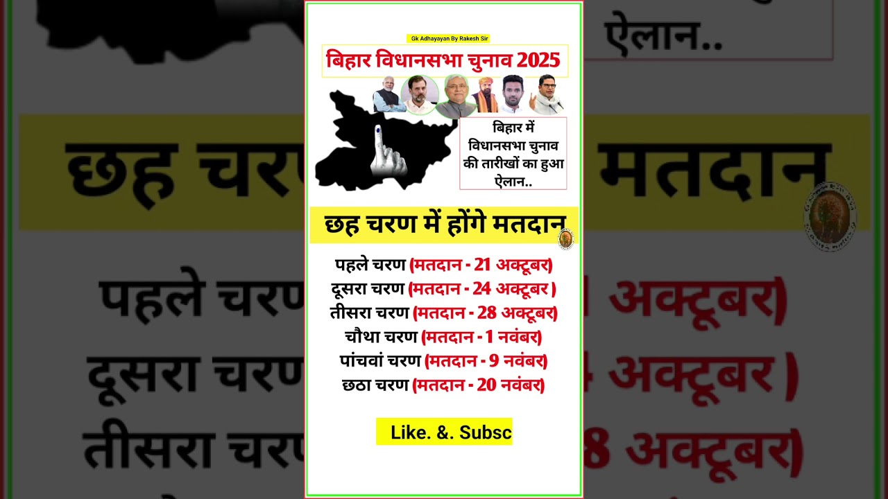 बिहार विधानसभा चुनाव 2025 || Bihar Vahan Sabha Chunav Dete 2025 #biharvidhansabha #election #gk